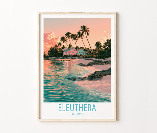 Eleuthera Travel Poster – Bahamas Wall Art Print