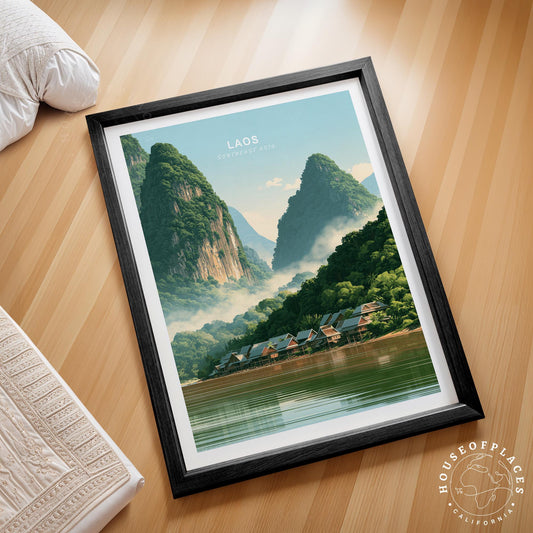 Laos travel poster – view 2