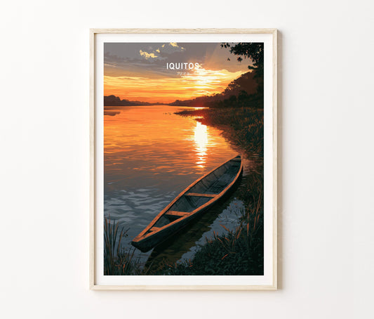 Iquitos Travel Poster – Peruvian Amazon Wall Art Print