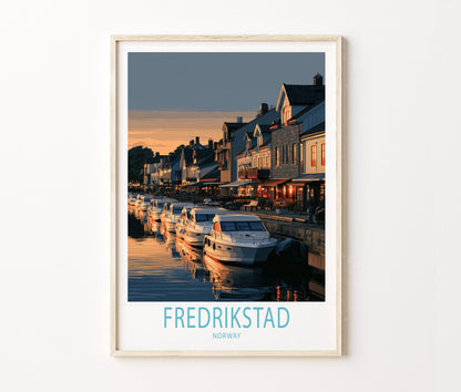 Fredrikstad Travel Poster – Norway Wall Art Print