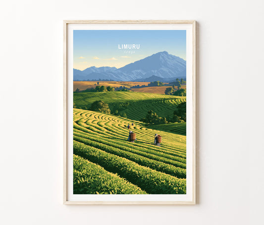 Limuru Travel Poster – Tea Fields Wall Art Print