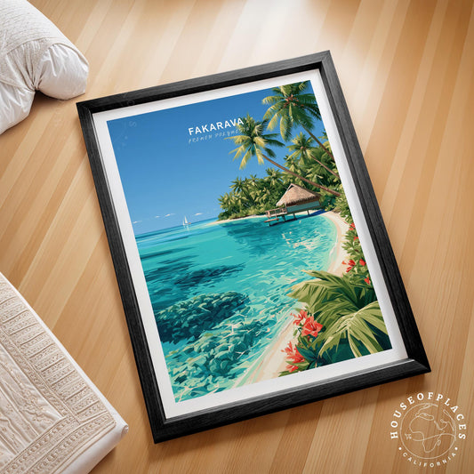 Fakarava travel poster – view 2