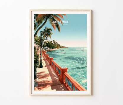 Les Abymes Travel Poster – French Wall Art Print