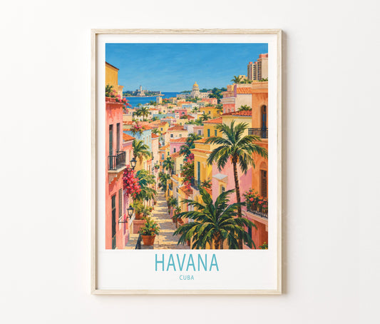 Havana Travel Poster – Town Wall Art Print