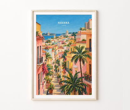 Havana Travel Poster – Cuba Wall Art Print
