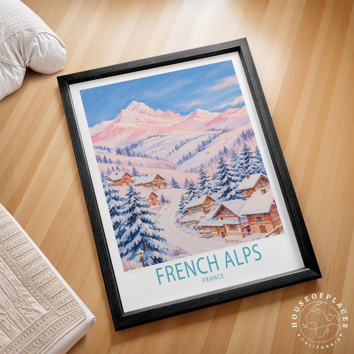 French Alps travel poster – view 2