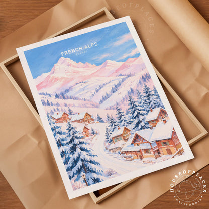 French Alps travel poster – view 4