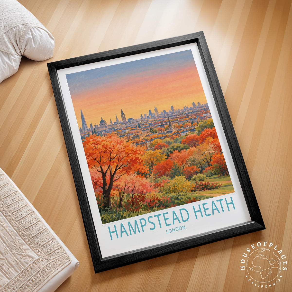 Hampstead Heath London travel poster – view 2