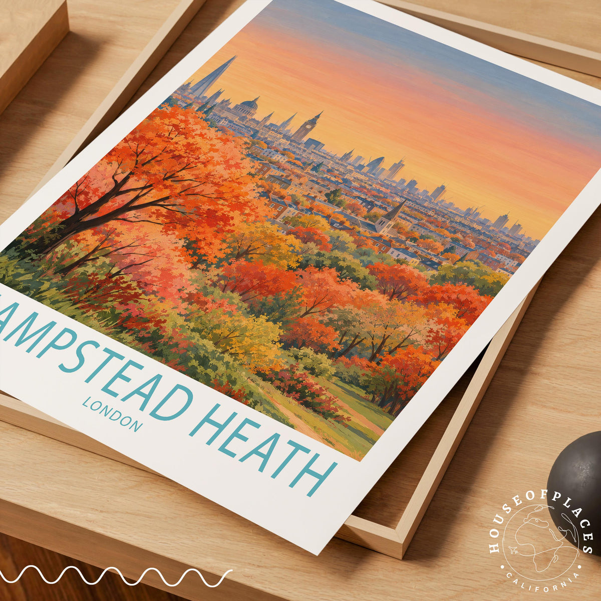 Hampstead Heath London travel poster – view 7