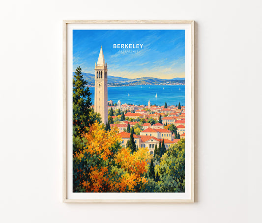 Berkeley Travel Poster – Campus Wall Art Print