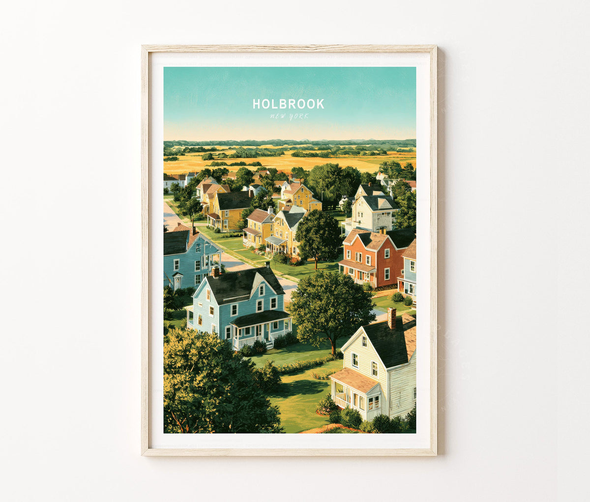 Holbrook Travel Poster – Neighborhood Wall Art Print