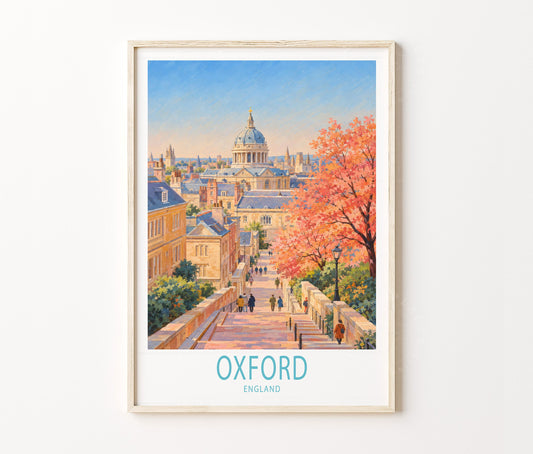 Oxford Travel Poster – Historic University City Wall Art Print