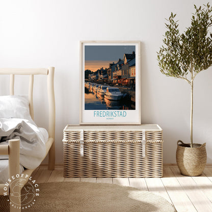 Fredrikstad travel poster – view 3
