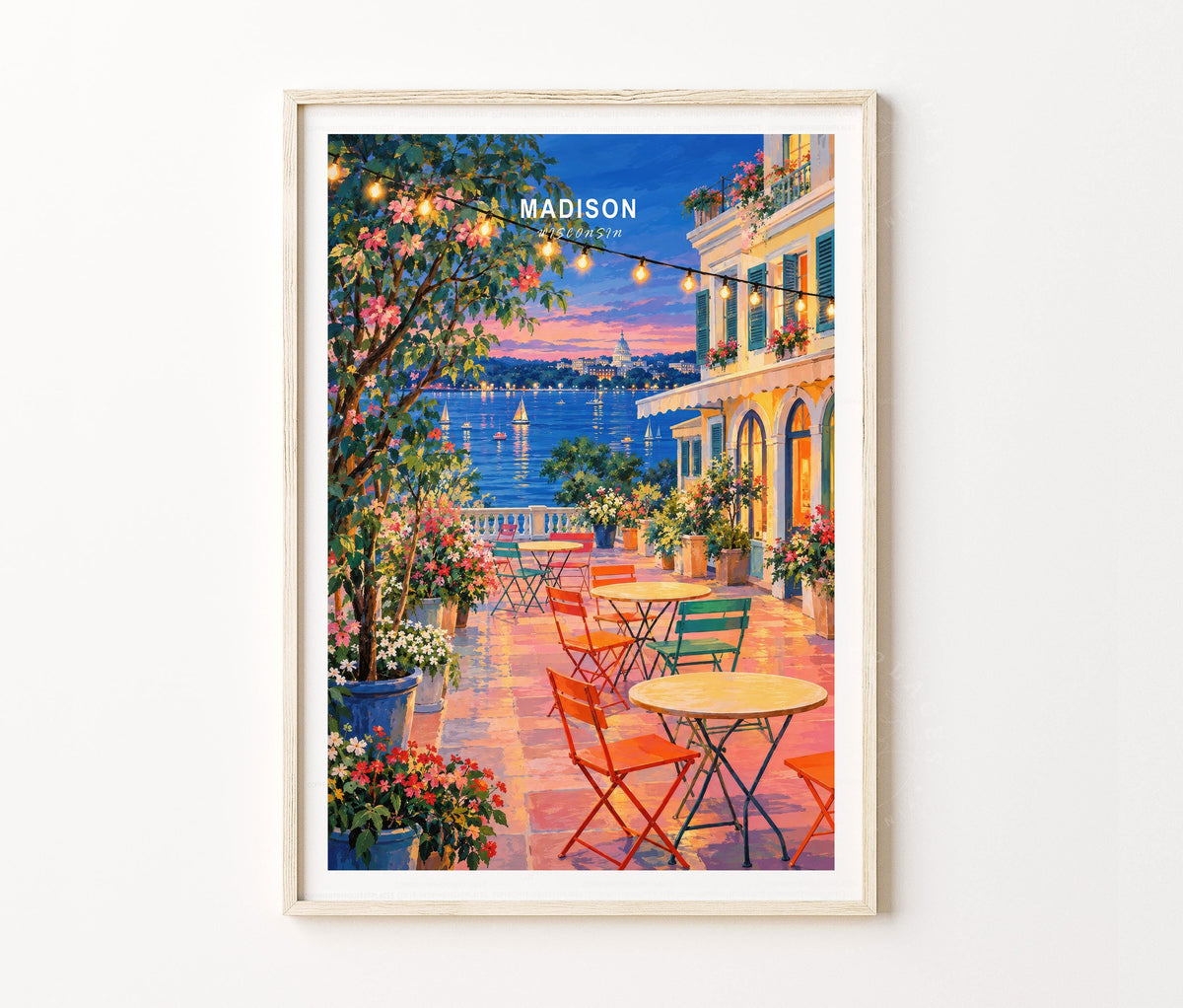 Madison Travel Poster – Capitol Wall Art Print