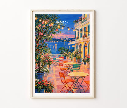 Madison Travel Poster – Capitol Wall Art Print