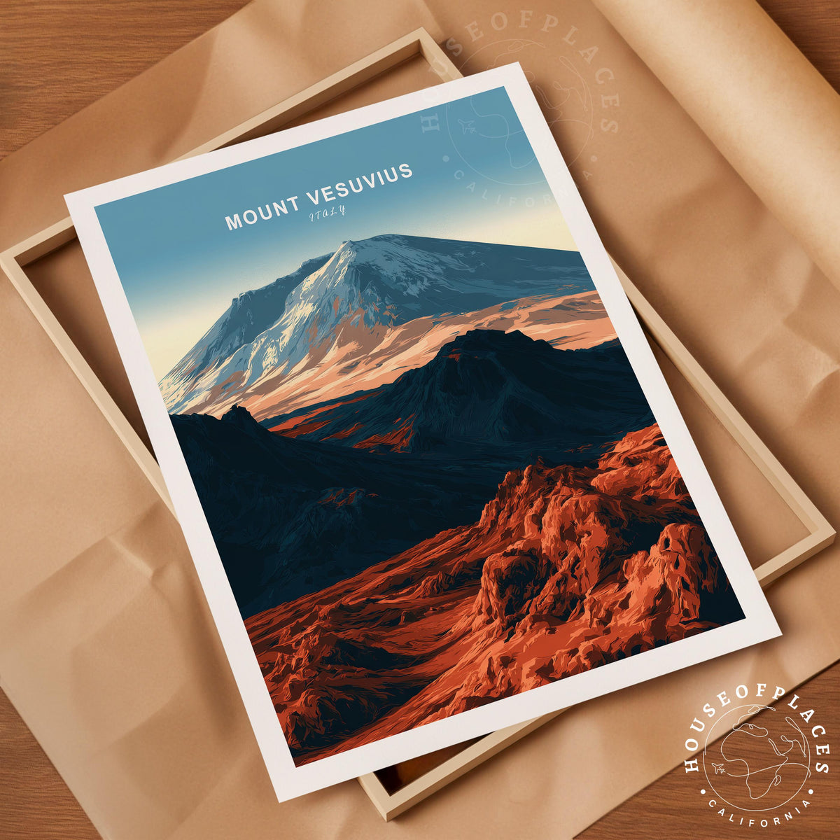 Mount Vesuvius travel poster – view 4