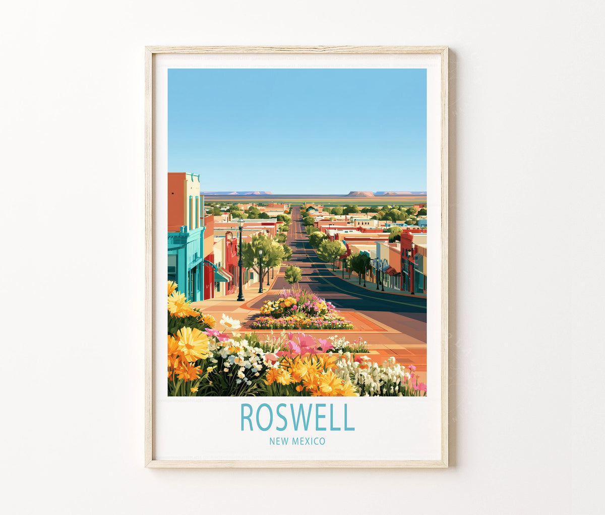 Roswell Travel Poster – Mexico Wall Art Print