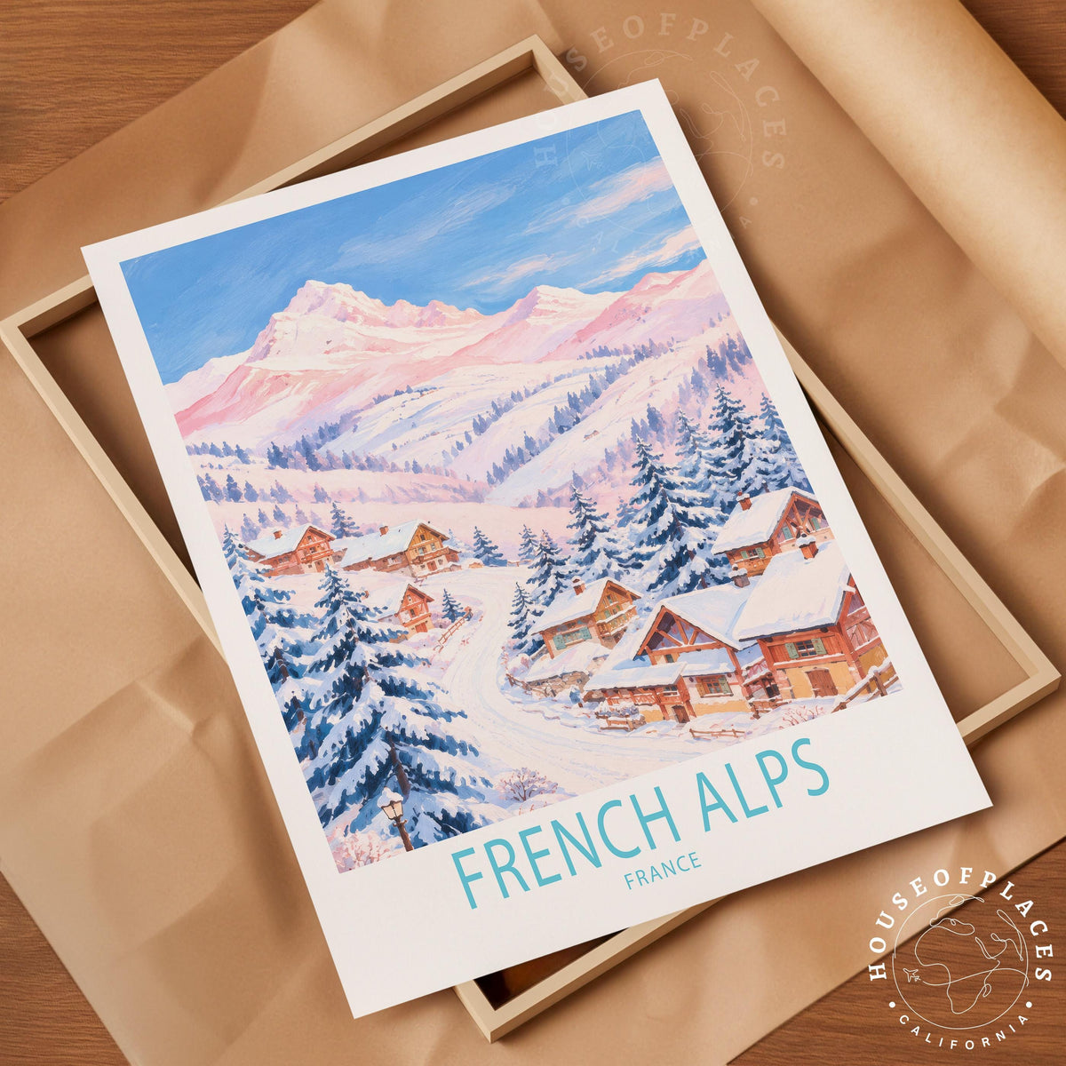 French Alps travel poster – view 4