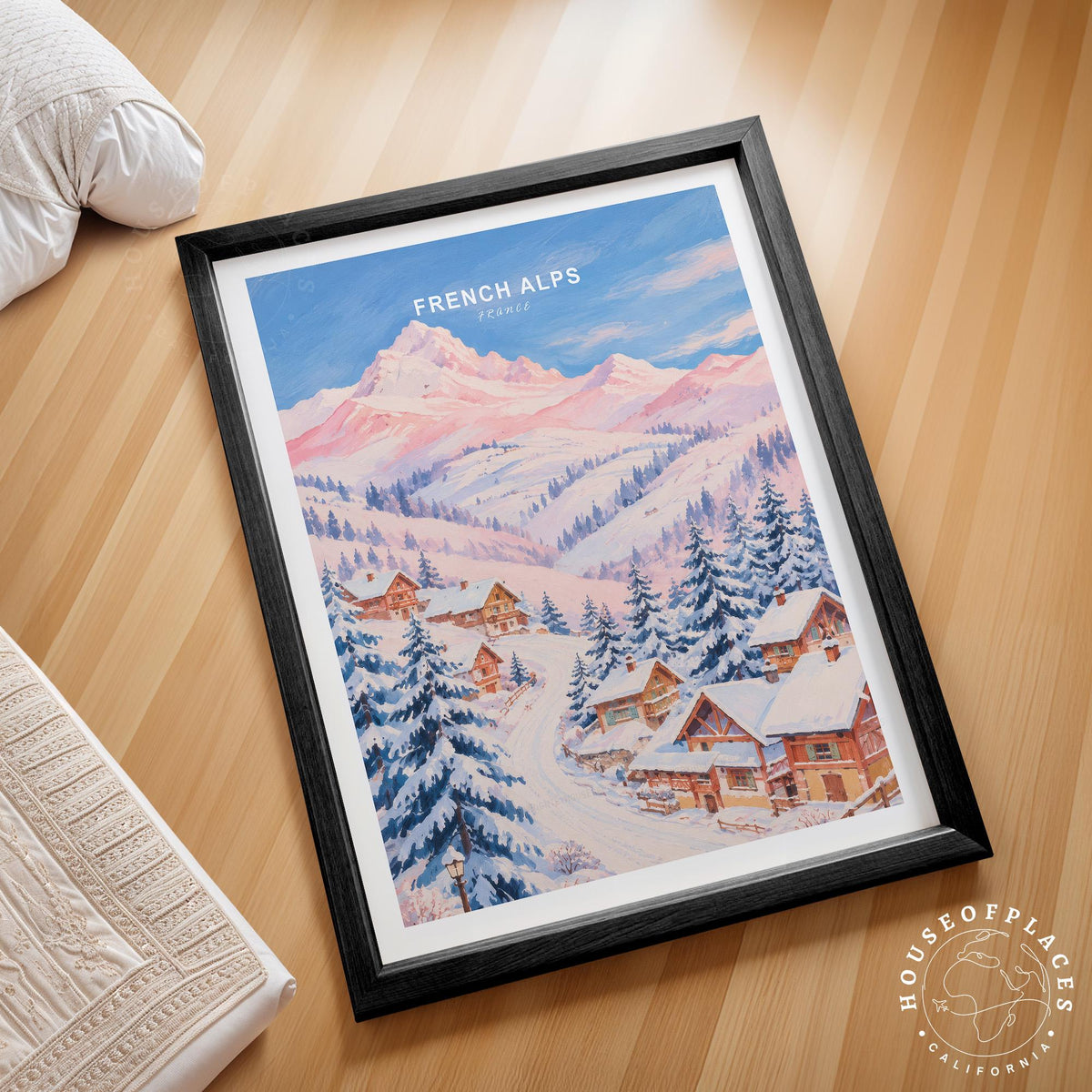 French Alps travel poster – view 2