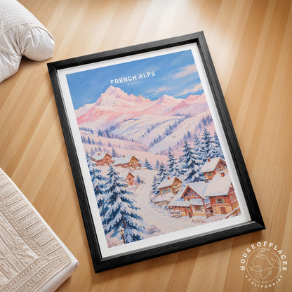 French Alps travel poster – view 2
