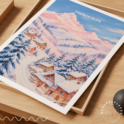 French Alps travel poster – view 7