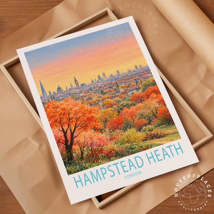 Hampstead Heath London travel poster – view 4