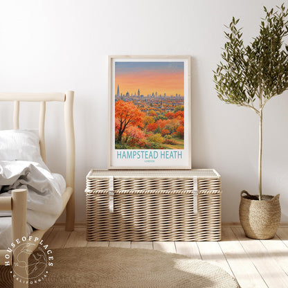 Hampstead Heath London travel poster – view 3