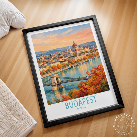 Budapest travel poster – view 2