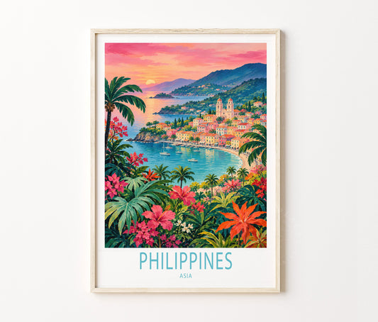 Philippines Travel Poster – Asia Wall Art Print