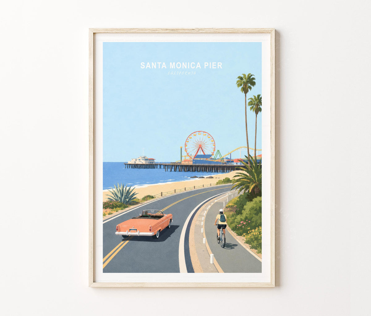 Santa Monica Pier travel poster – view 3
