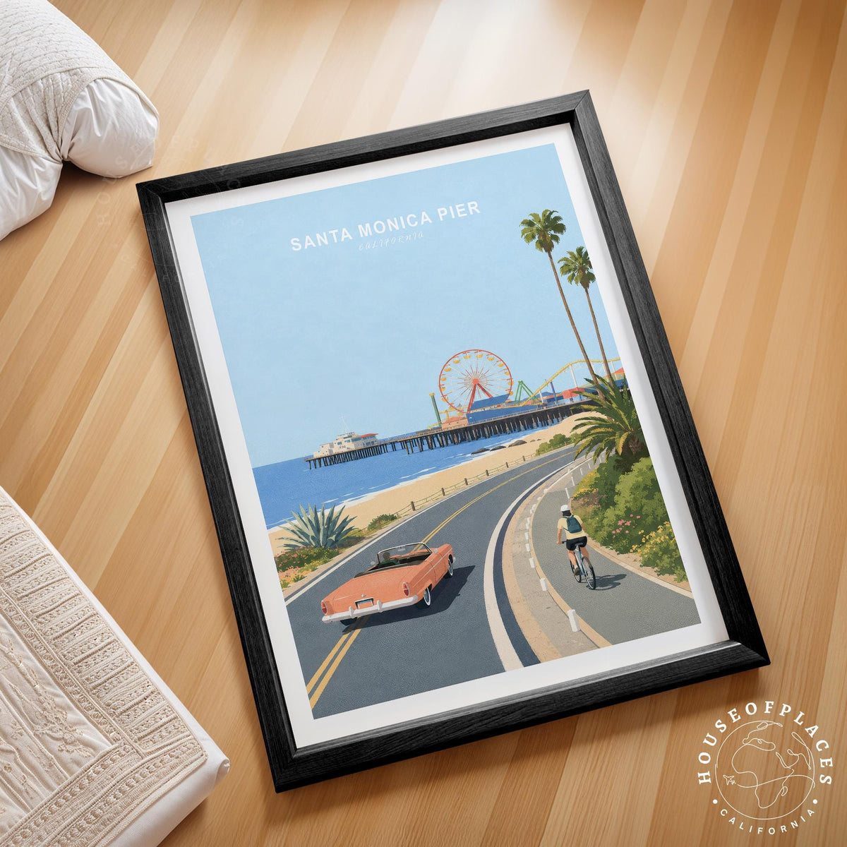 Santa Monica Pier travel poster – view 2