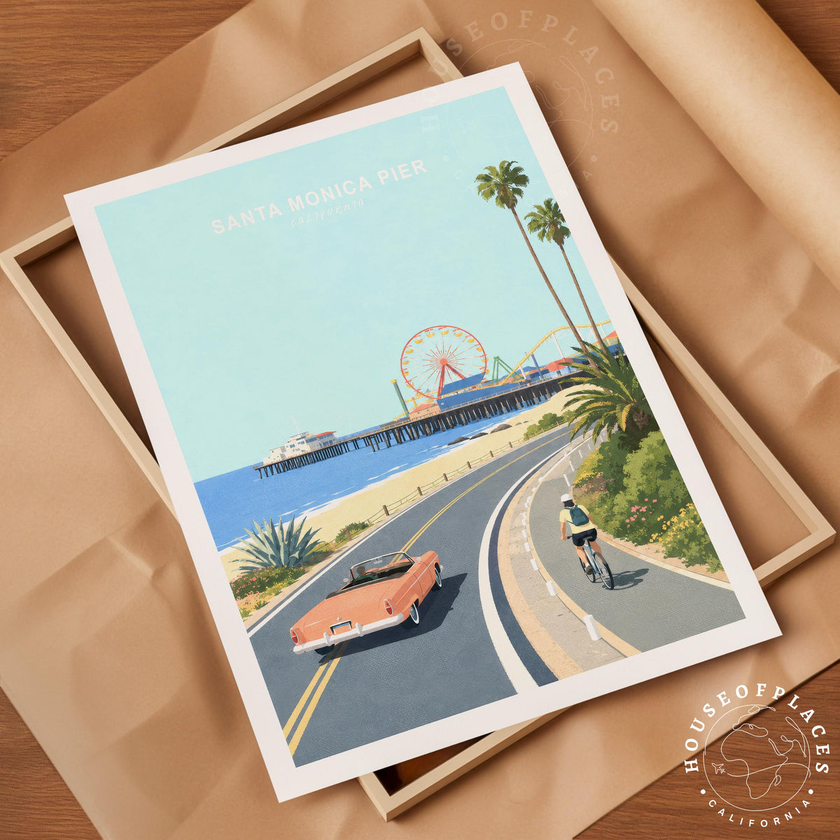Santa Monica Pier travel poster – view 6